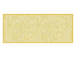 OZAIA Gangtapijt-Gangtapijt Van Vinyl Met Bloemmotieven - 66 X 160 Cm - Geel En Wit - Capucina
