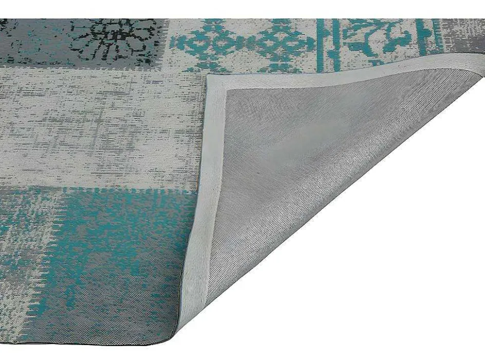 OZAIA Gangtapijt-Gangtapijt Vintagestijl Turin - 100% Polyester - 80 X 200 Cm - Grijsblauw