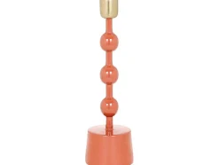 OZAIA Kandelaar En Kaars-Geemailleerde Aluminium Kandelaar - H.26,5 Cm - Terracotta - Parina