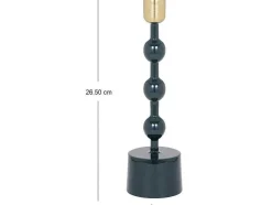 OZAIA Kandelaar En Kaars-Geemailleerde Aluminium Kandelaar - H.26,5 Cm - Eend Blauw - Parina