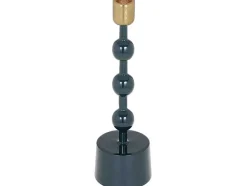 OZAIA Kandelaar En Kaars-Geemailleerde Aluminium Kandelaar - H.26,5 Cm - Eend Blauw - Parina