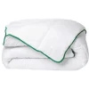 DREAMEA Dekbed-Gematigd Dekbed Met Natuurlijke Antimijtbehandeling Van Van Microvezel - 140 X 200 Cm - 300 G/M - Groene Bies - Azylia Ii