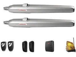 EXPERTLAND Hekjes & Poorten-Gemotoriseerde Draaipoort Van Aluminium Antraciet - L397 X H181 Cm - Nazario