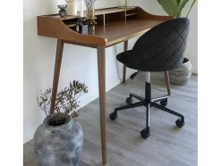 House Nordic Bureaustoel-Geneve Kantoorstoel Velour Zwart, Zwart.
