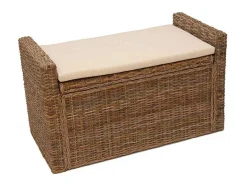 Vente-unique Kleine Opberger En Slaapkameraccessoire-Genua Rotan Opbergkist, Cubu Grijs