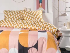 OZAIA Beddengoed-Geometrisch Dekbedovertrek Van Katoen 57 Draden /Cm - Dekbedhoes 240 X 260 Cm + 2 Kussenslopen 63 X 63 Cm - Meerdere Kleuren - Arlao