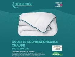 DREAMEA Dekbed-Gerecycled Warm Dekbed Van In Microvezel - 240 X 260 Cm - 350 Gr/M - Rosa