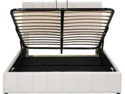 ModernLuxe Fluwelen Bed-Gestoffeerd Opbergbed - 140X200Cm - Stof Fluweel - Beige