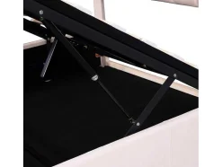 ModernLuxe Fluwelen Bed-Gestoffeerd Opbergbed 140X200Cm - Stof Fluweel - Met Led En Bluetooth Speler - Beige