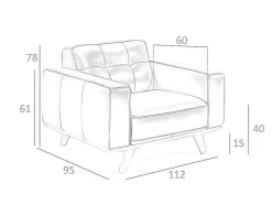 Angel Cerda Fauteuil Leer-Gestoffeerde Fauteuil Capitone Rundleder 5037