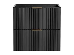Vente-unique Wastafelmeubel-Gestreept Hangend Meubel Onder Wastafel - Zwart - L60 Cm - Zevara