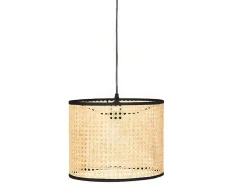 OZAIA Hanglamp-Gevlochten Hanglamp Neirobi - Etnische Stijl - Ijzer En Rotan - D30 X H120 Cm - Naturel