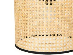 OZAIA Hanglamp-Gevlochten Hanglamp Neirobi - Etnische Stijl - Ijzer En Rotan - D30 X H120 Cm - Naturel