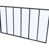 Vente-unique Glazen Binnenraam-Glazen Binnenraam Bayview Van Aluminium Met Zwarte Poedercoating - 180 X 105 Cm