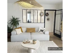 Vente-unique Glazen Binnenraam-Glazen Binnenraam Bayview Van Aluminium Met Zwarte Poedercoating - 180 X 105 Cm