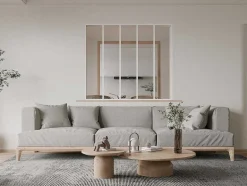 Vente-unique Glazen Binnenraam-Glazen Binnenraam Bayview - Wit - 150 X 130 Cm - Aluminium