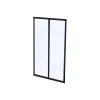 Vente-unique Glazen Binnenraam-Glazen Binnenraam Bayview Van Alumimium Met Zwarte Poedercoating - 60 X 130 Cm