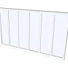 Vente-unique Glazen Binnenraam-Glazen Binnenraam Bayview In Aluminium Met Witte Poedercoating - 180X105 Cm