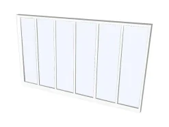 Vente-unique Glazen Binnenraam-Glazen Binnenraam Bayview In Aluminium Met Witte Poedercoating - 180X105 Cm