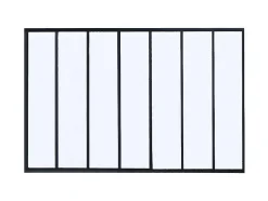 Vente-unique Glazen Binnenraam-Glazen Binnenraam In Aluminium Met Poedercoating - 210 X 105 Cm - Zwart - Bayview