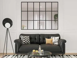 Vente-unique Glazen Binnenraam-Glazen Binnenraam In Orangeriestijl Van Gepoederlakt Aluminium 180 X 130 Cm Zwart Oransa