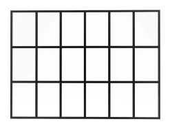 Vente-unique Glazen Binnenraam-Glazen Binnenraam In Orangeriestijl Van Gepoederlakt Aluminium 180 X 130 Cm Zwart Oransa