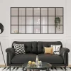 Vente-unique Glazen Binnenraam-Glazen Binnenraam In Orangeriestijl Van Gepoederlakt Aluminium 210 X 105 Cm Zwart Oransa