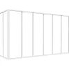 Vente-unique Glazen Binnenraam-Glazen Hoekbinnenraam In Industriele Stijl In Gepoederlakt Aluminium L210 X L120 X H105 Wit Bayview