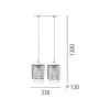 EPIKASA Hanglamp-Gracja Hanglamp, Chroom, 33X13X130 Cm,
