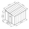 EXPERTLAND Tuinhuis-Grijs Metalen Tuinhuisje Van Gegalvaniseerd Antracietkleurig Staal 4,97 M - Daustin