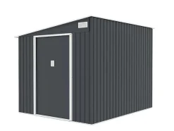 EXPERTLAND Tuinhuis-Grijs Metalen Tuinhuisje Van Gegalvaniseerd Antracietkleurig Staal 4,97 M - Daustin