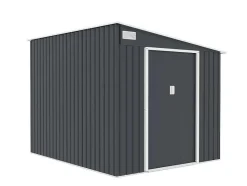 EXPERTLAND Tuinhuis-Grijs Metalen Tuinhuisje Van Gegalvaniseerd Antracietkleurig Staal 4,97 M - Daustin