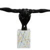 OZAIA Standbeeld-Groot Beeld Soledad Ii Van Hars - L.73 X H.57 Cm - Zwart