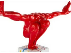 OZAIA Standbeeld-Groot Beeld Soledad Ii Van Hars - L.73 X H.57 Cm - Rood