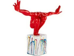 OZAIA Standbeeld-Groot Beeld Soledad Ii Van Hars - L.73 X H.57 Cm - Rood