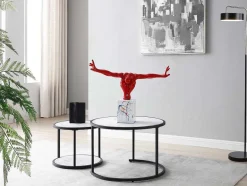 OZAIA Standbeeld-Groot Beeld Soledad Ii Van Hars - L.73 X H.57 Cm - Rood