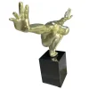 OZAIA Standbeeld-Groot Beeld Soledad Ii Van Hars - L 73 X H 57 Cm - Goud