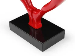 OZAIA Standbeeld-Groot Hartvormig Standbeeld Van Hars B49 X H55 Cm Rood Lovina