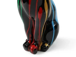 OZAIA Standbeeld-Groot Kattenstandbeeld Van Hars L24 X B13 X H53 Cm Meerdere Kleuren Miniria