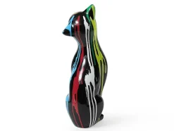 OZAIA Standbeeld-Groot Kattenstandbeeld Van Hars L24 X B13 X H53 Cm Meerdere Kleuren Miniria