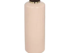 OZAIA Decoratieobject Voor Binnen-Grote Geemailleerde Metalen Vaas - D. 19 X H. 50 Cm - Beige En Goud - Goriat