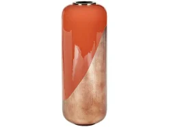 OZAIA Decoratieobject Voor Binnen-Grote Geemailleerde Metalen Vaas - D. 30 X H. 82 Cm - Terracotta En Koperblad - Perlin