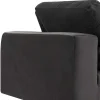 Vente-unique Fluweel / Suede-Grote Hoekbank Met Hoek Links Van Antracietgrijs Velours Amaury