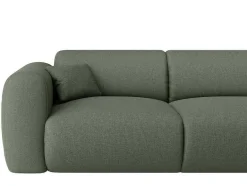 Maison Céphy Aanbiedingen: Zitbank & Fauteuil-Grote Hoekbank Met Hoek Rechts Van Groene Gechineerde Stof Pogni Van Maison Cephy