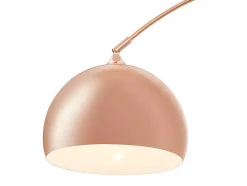 OZAIA Staande Lamp-Grote Staande Lamp Met Boog Art Deco Ombrage - Metaal En Marmer - H. 180 Cm - Koperkleur