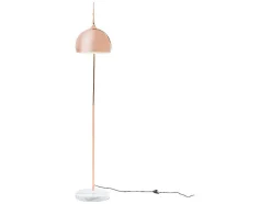 OZAIA Staande Lamp-Grote Staande Lamp Met Boog Art Deco Ombrage - Metaal En Marmer - H. 180 Cm - Koperkleur