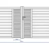 EXPERTLAND Hekjes & Poorten-Halfopengewerkte Aluminium Elektrische Draaipoort Met Motief B300 X H164 Cm Antraciet Orist Ii