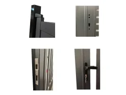 EXPERTLAND Hekjes & Poorten-Halfopengewerkte Aluminium Draaipoort Met Motief B350 X H179 Cm Antraciet Labrit Ii