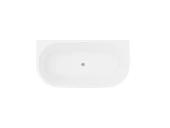 Shower & Design Halfvrijstaand Bad-Halfvrijstaand Bad - 175 Liter - 130 X 71,5 X 58 Cm - Wit - Acryl - Divina