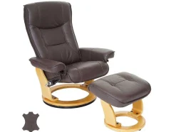 Vente-unique Fauteuil Leer-Halifax Fauteuil, Bruin, Naturel Bruin